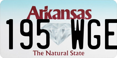 AR license plate 195WGE
