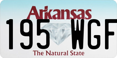 AR license plate 195WGF