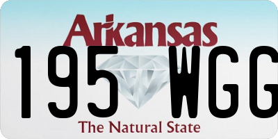 AR license plate 195WGG
