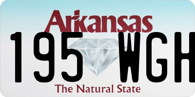 AR license plate 195WGH