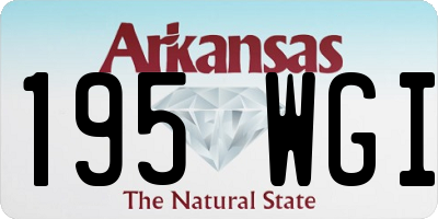 AR license plate 195WGI