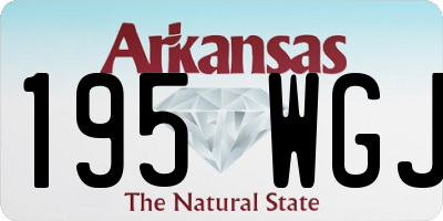 AR license plate 195WGJ