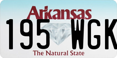 AR license plate 195WGK
