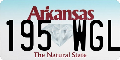 AR license plate 195WGL