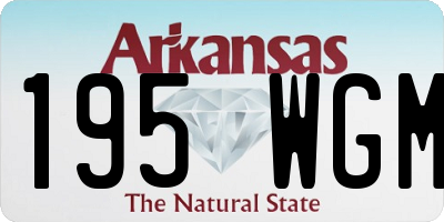 AR license plate 195WGM