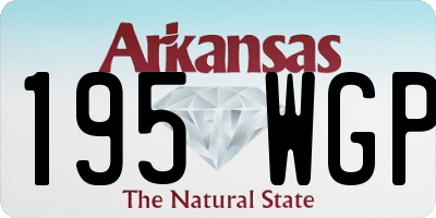 AR license plate 195WGP