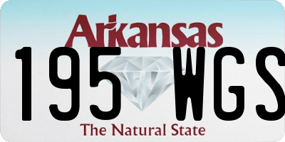 AR license plate 195WGS