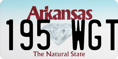 AR license plate 195WGT