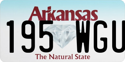 AR license plate 195WGU