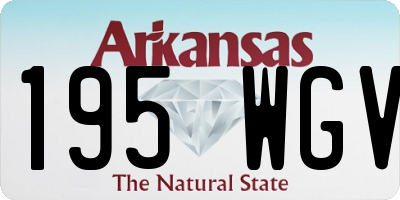 AR license plate 195WGV