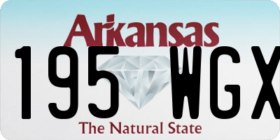 AR license plate 195WGX