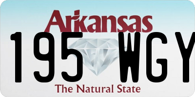 AR license plate 195WGY