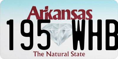 AR license plate 195WHB