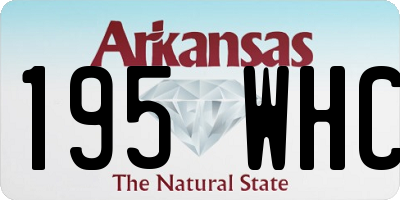 AR license plate 195WHC