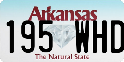 AR license plate 195WHD