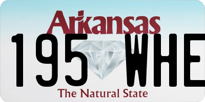 AR license plate 195WHE