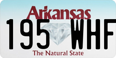 AR license plate 195WHF