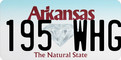 AR license plate 195WHG