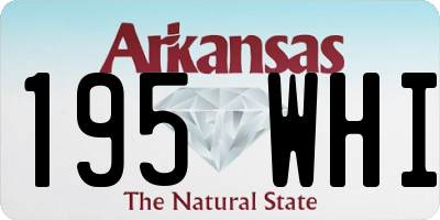 AR license plate 195WHI