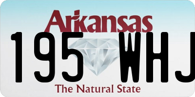 AR license plate 195WHJ