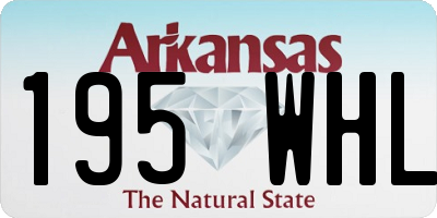 AR license plate 195WHL