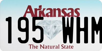 AR license plate 195WHM