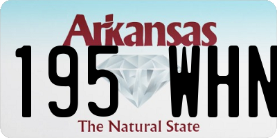 AR license plate 195WHN