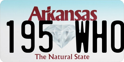 AR license plate 195WHO