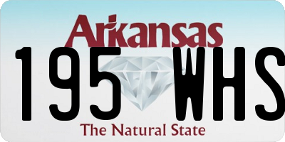 AR license plate 195WHS