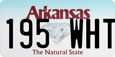 AR license plate 195WHT