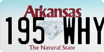 AR license plate 195WHY