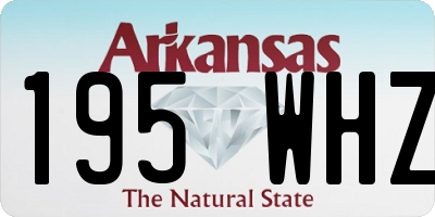 AR license plate 195WHZ