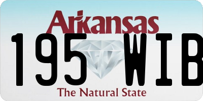 AR license plate 195WIB