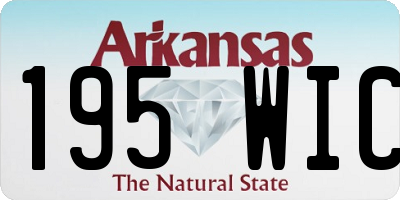 AR license plate 195WIC