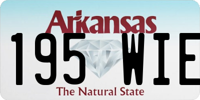 AR license plate 195WIE