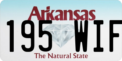 AR license plate 195WIF