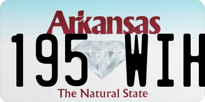 AR license plate 195WIH
