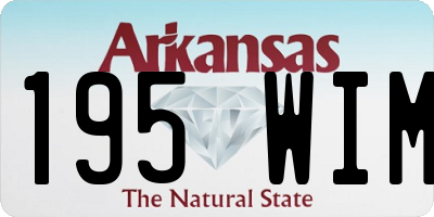 AR license plate 195WIM