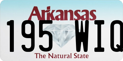 AR license plate 195WIQ