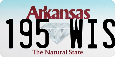 AR license plate 195WIS