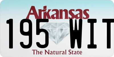 AR license plate 195WIT