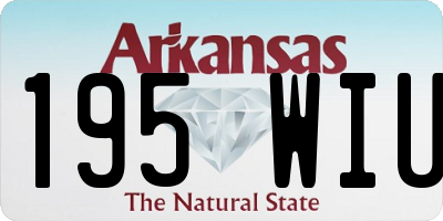 AR license plate 195WIU
