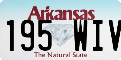 AR license plate 195WIV