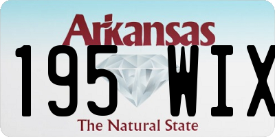 AR license plate 195WIX