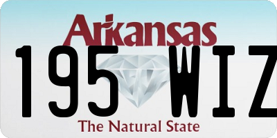 AR license plate 195WIZ