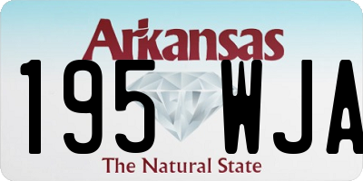 AR license plate 195WJA