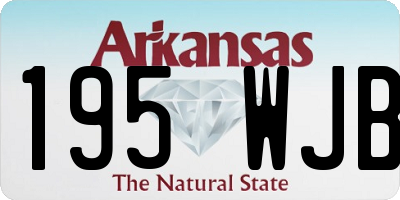 AR license plate 195WJB