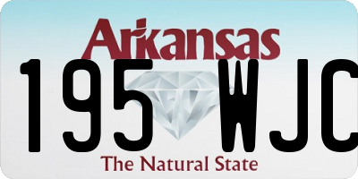 AR license plate 195WJC