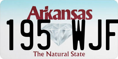 AR license plate 195WJF