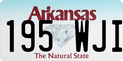 AR license plate 195WJI